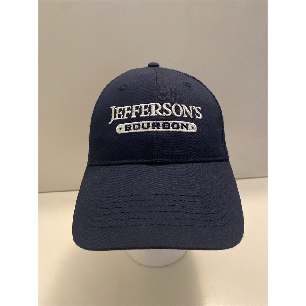 Jefferson’s Bourbon Adjustable Snapback Ball Cap Trucker Hat Blue NEW